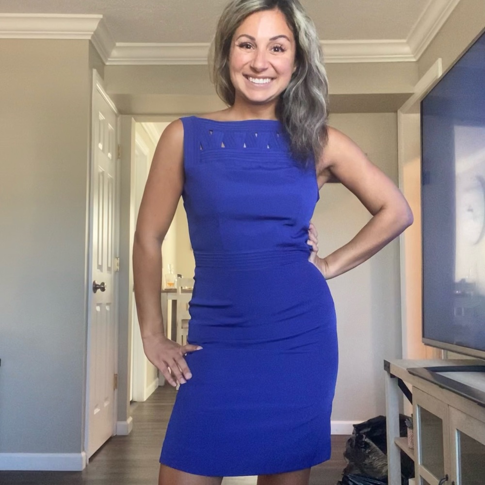 PETITE Banana Republic Blue Shift Dress